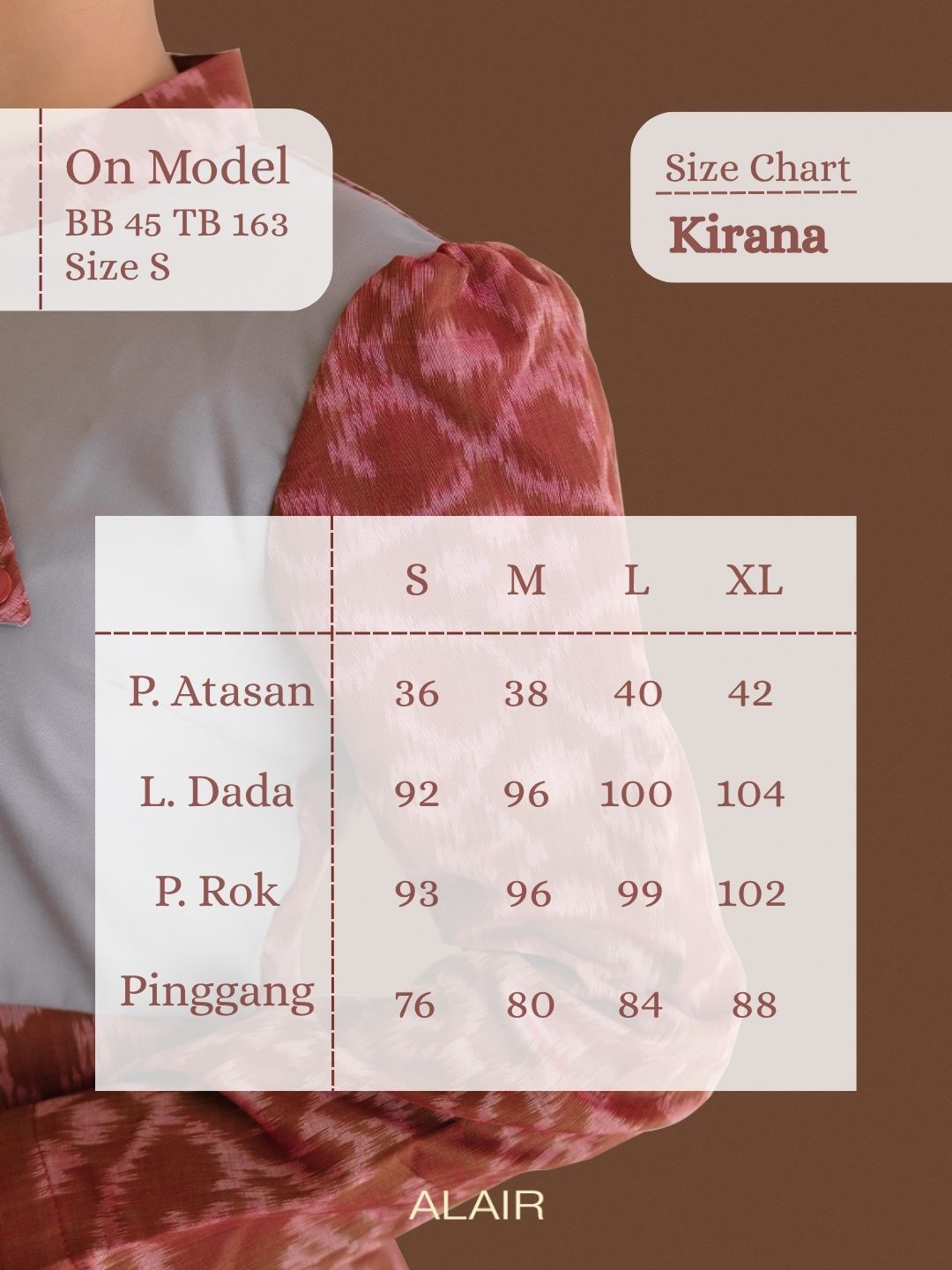 ALAIR | Kirana Set Blazer & Skirt Tenun Wanita - Maroon